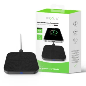 Rixus RXWC25 Boost 15W Wireless Charging Pad Black - Image 5
