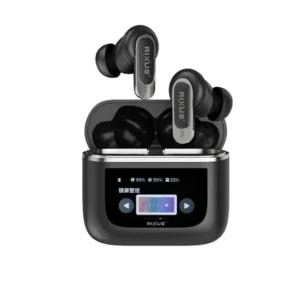Rixus RXBH23 Wireless Travel Pro Earphone With Touch Screen Display Black - Image 2