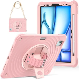Rixus RXTC08 Anti Shock Case For iPad Pro 13" (2024) Cherry Blossoms Pink - Image 2