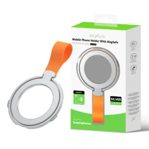 Rixus RXPH20SO Mobile Phone Holder With MagSafe Silver + Orange - Image 4