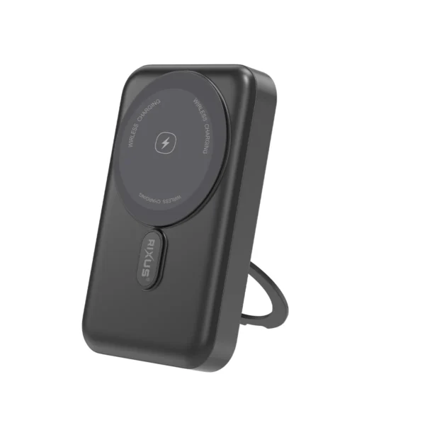 Rixus RXPB71B MagSafe Powerbank 10.000mAh With Foldable Stand Black