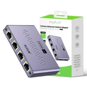 Rixus RXEA05 5-Ports Ethernet Switch Adapter Gray - Image 5
