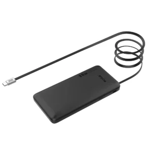 Rixus RXPB08 Powerbank With Built-in USB-C Cable 70CM 10.000mAh 22.5W Black - Image 2