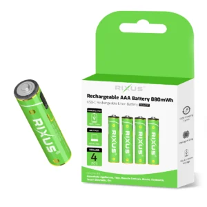 Rixus RXAA07 Rechargeable AAA Battery 880mWh With USB-C Cable 4-Pack - Image 4