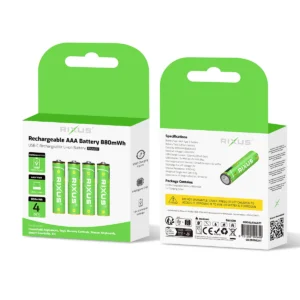 Rixus RXAA07 Rechargeable AAA Battery 880mWh With USB-C Cable 4-Pack - Image 5
