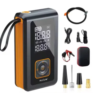 Rixus RXAP05 4 In 1 Air Pump With Jump Starter Black - Image 2