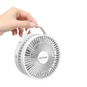 Rixus RXBF03 Portable Desktop Battery Fan White - Image 2