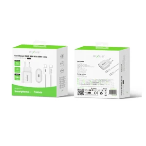 Rixus RXHC30C Fast Charger USB-C To USB-C Cable 180CM 30W White - Image 4