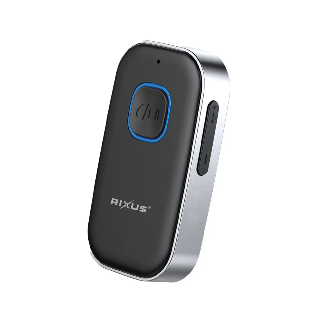 Rixus RXBT33 Bluetooth 5.0 And AUX Receiver Black Silver