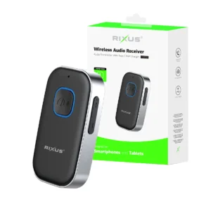 Rixus RXBT33 Bluetooth 5.0 And AUX Receiver Black Silver - Image 4