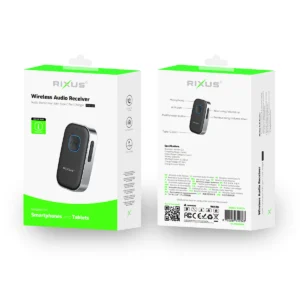 Rixus RXBT33 Bluetooth 5.0 And AUX Receiver Black Silver - Image 5