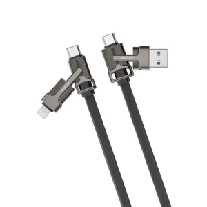 Rixus RXUC41 Flat Braided Multi Cable 100CM Black - Image 2