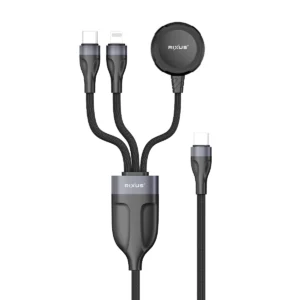 Rixus RXUC31 3 in 1 Watch And Phone Charger Cable 120CM Black - Image 6