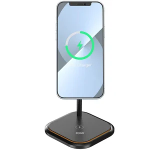 Rixus RXWC55 Wireless Magnetic Charging Stand 15W Black - Image 2