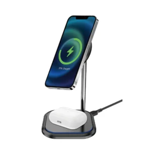 Rixus RXWC55 Wireless Magnetic Charging Stand 15W Black - Image 4