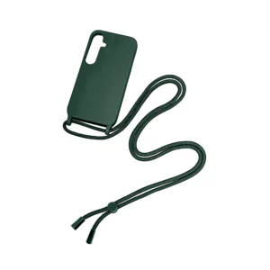 Rixus For Samsung Galaxy S24 5G S921B TPU Necklace Cord Cover Dark Green - Image 2