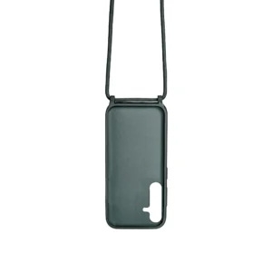 Rixus For Samsung Galaxy S24 5G S921B TPU Necklace Cord Cover Dark Green - Image 3