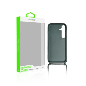 Rixus For Samsung Galaxy S24 5G S921B TPU Necklace Cord Cover Dark Green - Image 5