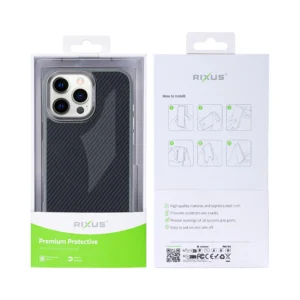 Rixus Mag Carbon With MagSafe For iPhone 16 Pro Max Titanium Grey - Image 5