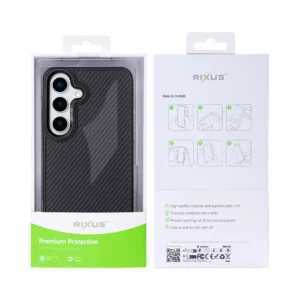 Rixus Mag Carbon With MagSafe For Samsung Galaxy S25 S931B Titanium Black - Image 4
