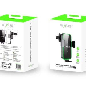 Rixus RXWC36 Wireless Auto-sensoring Car Mount Black - Image 3