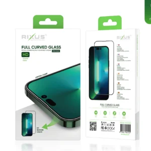 Rixus Clear HD Full Curved Edge Tempered Glass For iPhone Smartphones