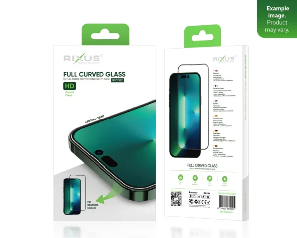 Rixus Clear HD Full Curved Edge Tempered Glass For iPhone Smartphones