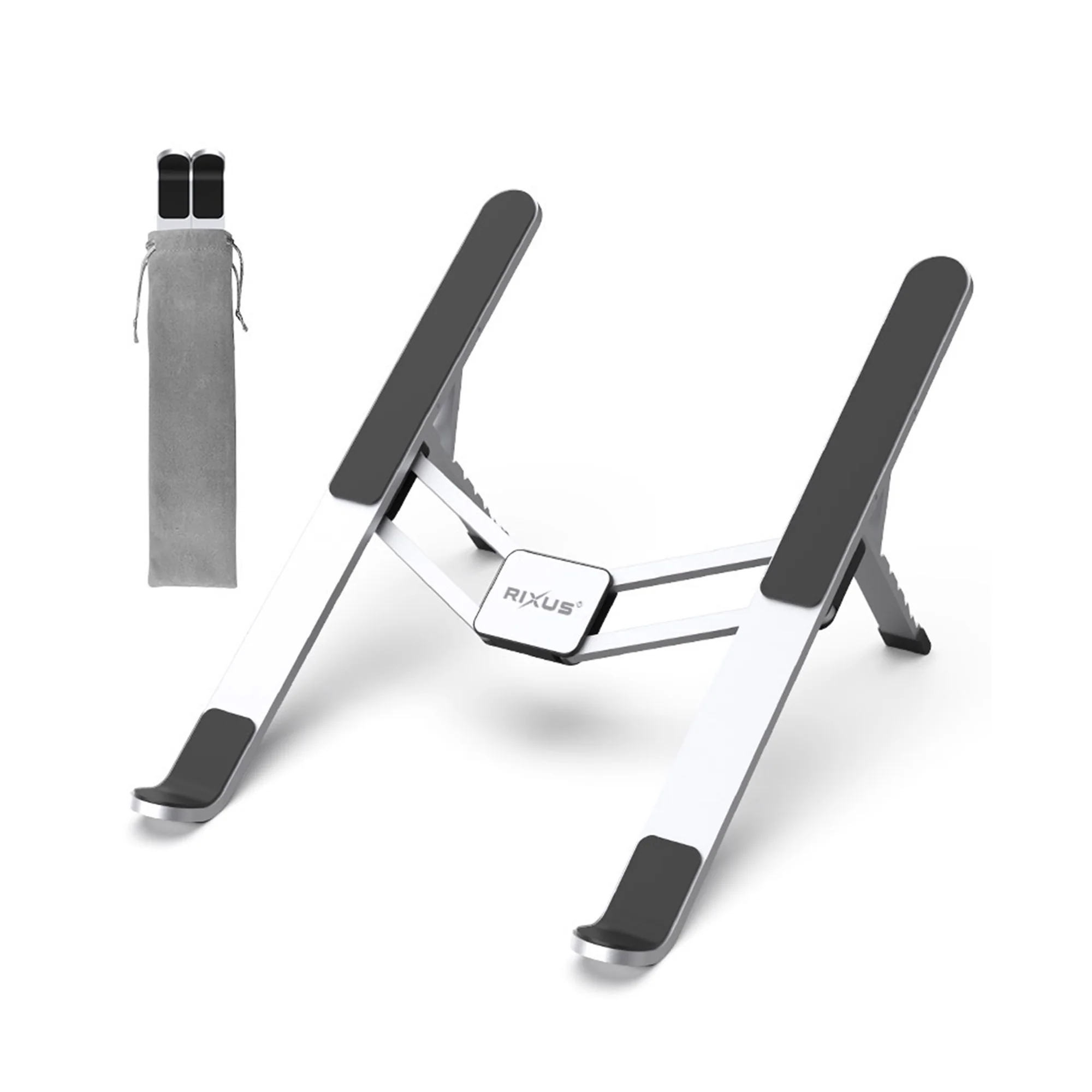 Rixus RXHW46 Laptop Stand Foldable Silver