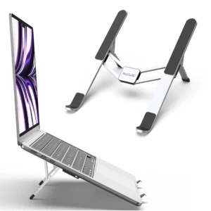 Rixus RXHW46 Laptop Stand Foldable Silver - Image 3