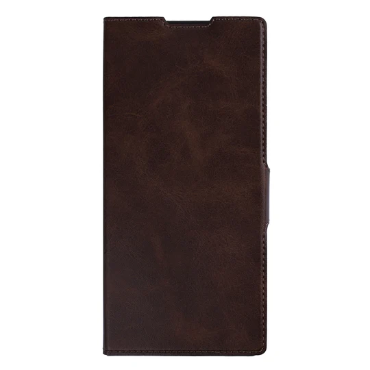 Rixus Wallet Case With Pen Holder For Samsung Galaxy Z Fold 7 Brown