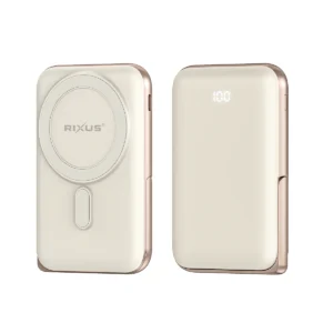 Rixus RXPB37 Portable Magnetic Powerbank 10.000 mAh With Stand Rose Gold - Image 3