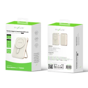 Rixus RXPB37 Portable Magnetic Powerbank 10.000 mAh With Stand Rose Gold - Image 4