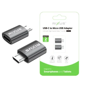 Rixus RXOTG05 Micro To USB-C OTG Adapter Space Gray (2-Pack) - Image 5