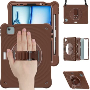 Rixus RXTC08 Anti Shock Case For iPad Air 13" (2024), iPad Pro 12.9" (2018, 2020, 2021, 2022) Chocolate - Image 2