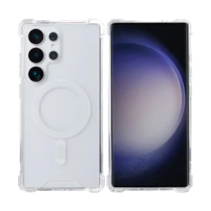 Rixus Anti-Burst Case With MagSafe For Samsung Galaxy S25 Ultra S938B Transparent - Image 3