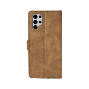 Rixus Bookcase For Samsung Galaxy S25 Ultra S938B Light Brown - Image 2