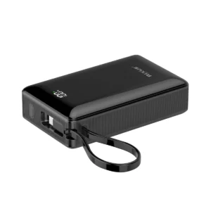 Rixus RXPB02B Digital Display Powerbank 20.000mAh With USB-C Cable Built-in Black - Image 3