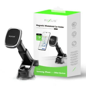 Rixus RXHM16 Magnetic Phone Mount Dashboard Car Phone Holder Black - Image 5