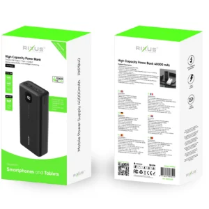 Rixus RXPB40 High Capacity Power Bank 40.000mAh Black - Image 3