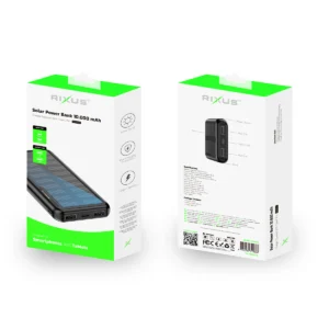 Rixus RXPB45 Solar Powerbank 10000 mAh Black - Image 4