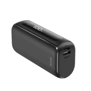 Rixus RXPB23 Compact Powerbank Digital Display 5000mAh Black - Image 2
