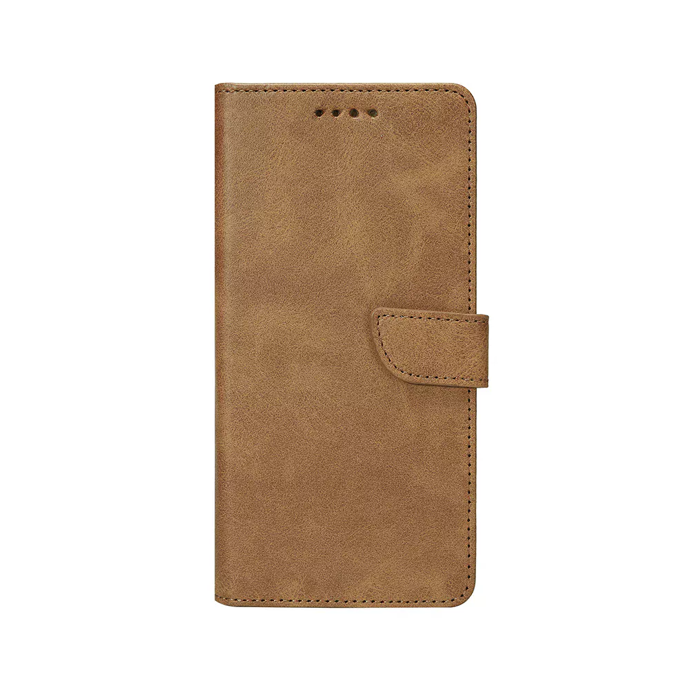 Rixus Bookcase For Samsung Galaxy S25 Ultra S938B Light Brown