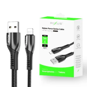 Rixus RXUC30AL Alloy USB To Lightning Data Cable Metal Gray - Image 4