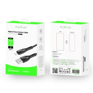 Rixus RXUC30AL Alloy USB To Lightning Data Cable Metal Gray - Image 5