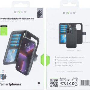 Rixus Duo Magnetic Detachable Wallet For Samsung Galaxy S23 Plus Black - Image 5