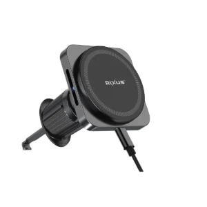 Rixus RXWC20 Wireless Car Charger for Magsafe Car Mount 15W Space Gray - Image 1
