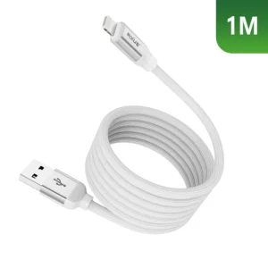 Rixus RXUC59AL Magnetic Charging Cord USB-A To Lightning 1m 10W White - Image 5