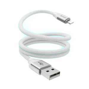 Rixus RXUC59AL Magnetic Charging Cord USB-A To Lightning 1m 10W White - Image 4