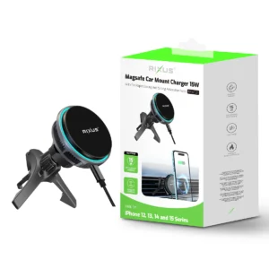 Rixus RXWC21 MagSafe Car Mount Charger Ice Cooling Fit Black - Image 2