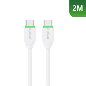 Rixus RX2016 Data Sync And Fast Charge Cable USB-C to USB-C 2m - Image 1